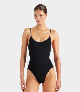 Black Pamela Swim one-piece swimsuit.