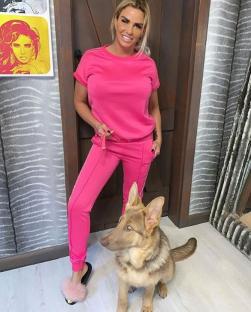 Katie Price with her dog.