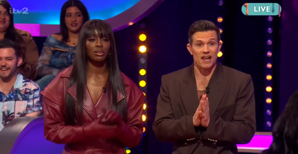 Tiffany Pollard and Will Best on a live TV show.