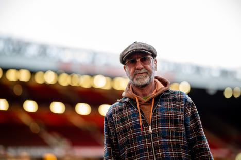 Eric Cantona at a Manchester United football match.