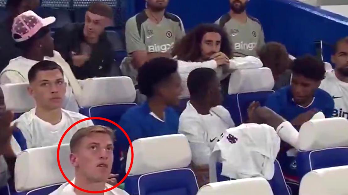Fans spot Liam Delap’s reaction on bench after Joao Pedro goal as Chelsea fans say ‘this guy can’t catch a break’