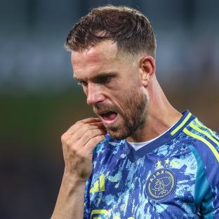 Jordan Henderson of AFC Ajax looking disappointed.