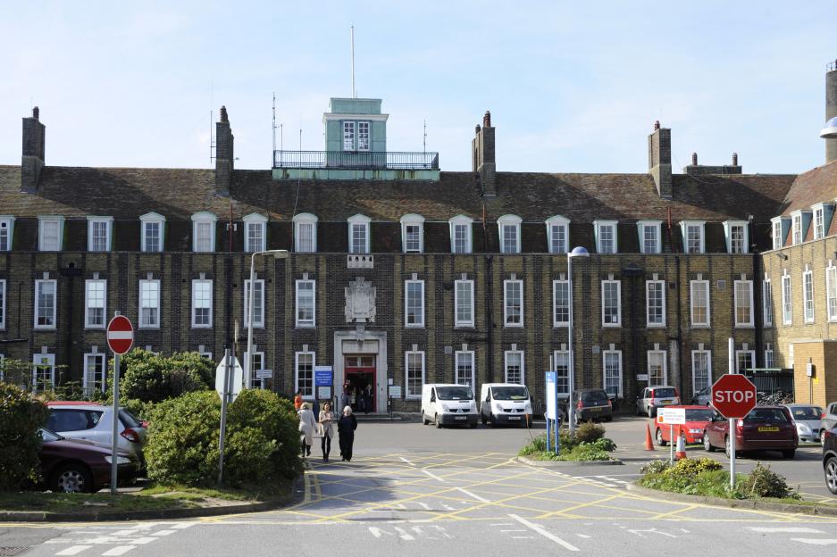 Queen Elizabeth Queen Mother Hospital in Margate, Kent.