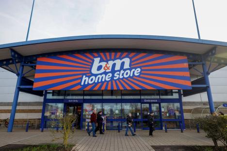 Customers leaving a B&M Home Store.