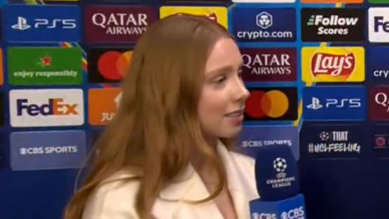 Premier League star, 27, interviewed by his reporter sister who tells him ‘I’m proud of you… I love you’