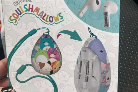 I stocked up on Squishmallow earphones that scanned for just £1 at B&M – kids will love them, they are ideal for Easter