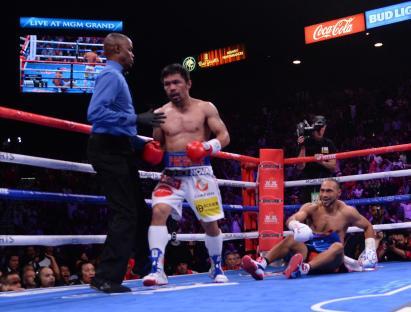 Manny Pacquiao and Keith Thurman boxing match.