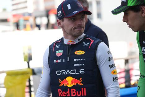 Max Verstappen in Red Bull Racing attire at the Monaco Grand Prix.