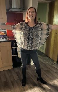 Photo of Elaine Cooper, a Gogglebox star, in her kitchen.