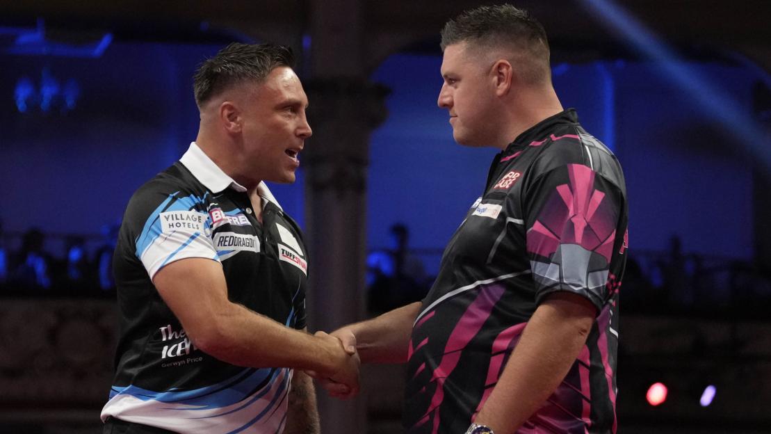 ‘Have to be careful these days’ – Gerwyn Price has cheeky response after heated Daryl Gurney clash at World Matchplay