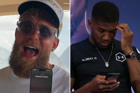 Jake Paul reveals what Anthony Joshua told him on phone after claiming Brit superstar ‘doesn’t have a chin’