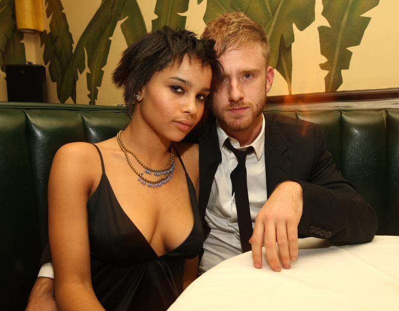 Zoe Kravitz and Ben Foster at a party.