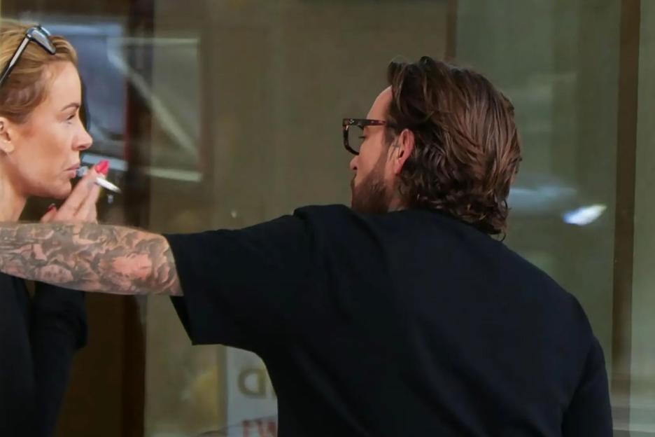Olivia Attwood and Pete Wicks look tense during break from radio show as she ditches wedding ring after cosy Ibiza snaps
