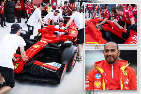 Ferrari F1 car made of 400,000 Lego pieces goes on display ahead of Miami Grand Prix