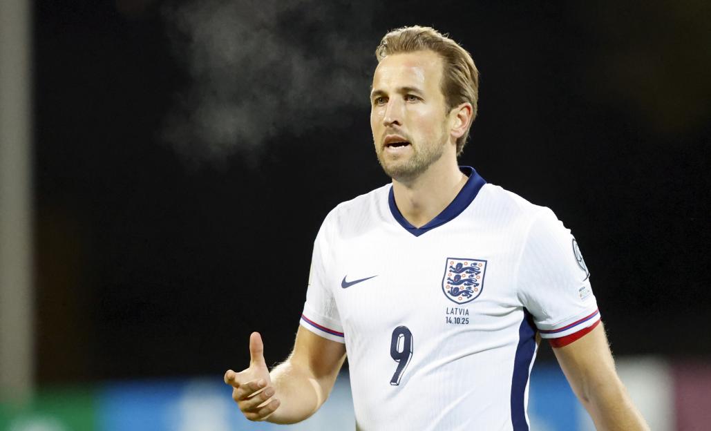Harry Kane of England during a FIFA World Cup European Qualifiers match against Latvia.