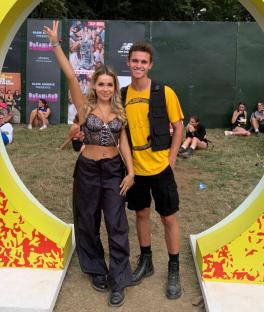 Joe Warren Plant and Anna Norton at a festival.