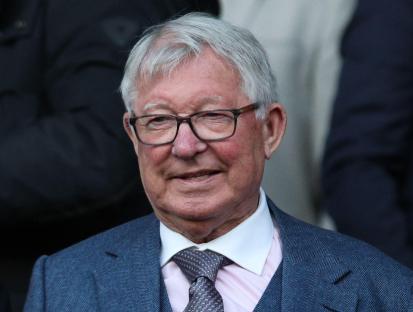 Sir Alex Ferguson at a UEFA Champions League match.