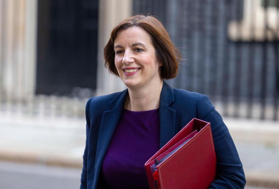 Bridget Phillipson, Education Secretary, smiling while leaving Number 10.
