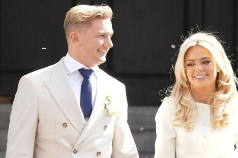 Eamonn Holmes ‘missing’ from co-star Ellie Costello’s wedding as she kisses new husband outside service