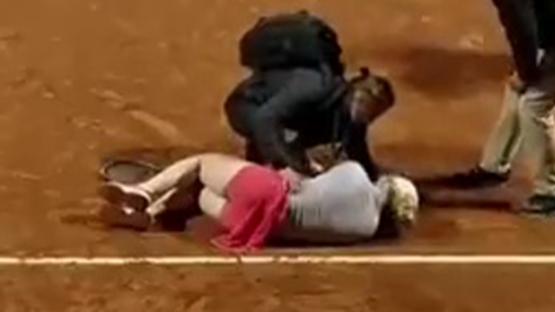 Brit tennis star collapses mid-match and leave court in wheelchair in terrifying scenes