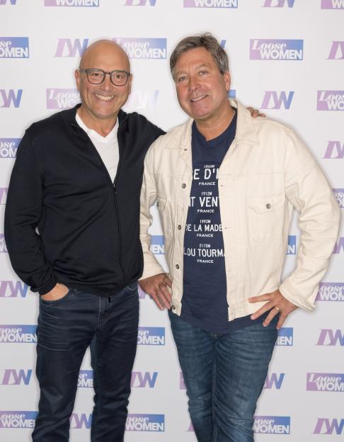 John Torode and Gregg Wallace of MasterChef on the Loose Women TV show.
