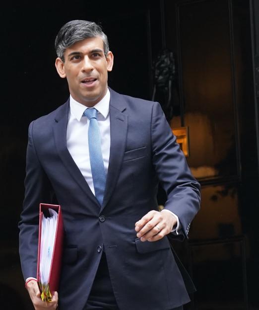 Rishi Sunak leaving 10 Downing Street.