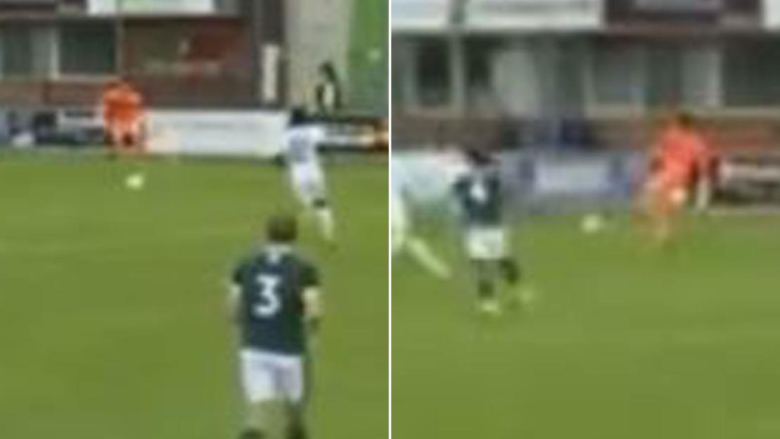 ‘Slapstick of the year’ – Plymouth keeper trialist scores humiliating own goal as fans moan ‘kids’ stuff’