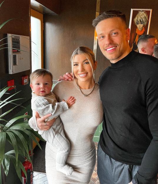 Olivia and Alex Bowen with their baby, Abel.