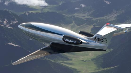 Illustration of the Otto Aviation Phantom 3500 aircraft in flight.