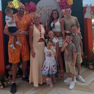 Paris Fury's family at an Easter brunch.