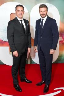 Gary Neville and David Beckham at the