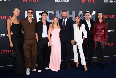 The Beckham family at the Netflix 'Beckham' premiere.
