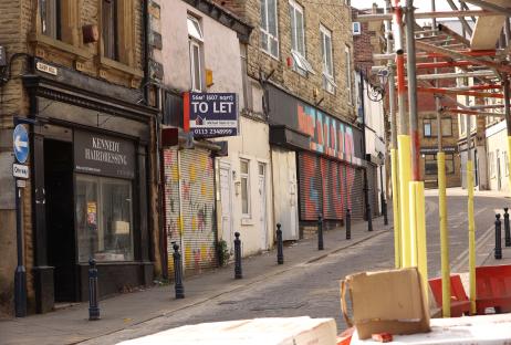 Street scene in Dewsbury, Moorside, where the Karen Matthews kidnap took place.