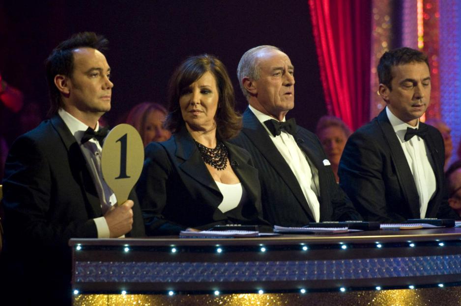 STRICTLY COME DANCING, (from left): judges Craig Revel Horwood, Arlene Phillips, Len Goodman, Bruno Tonioli, 'Round One',
