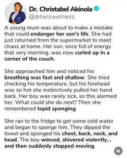 Screenshot of a tweet about a mother noticing her son's rapid and shallow breathing.