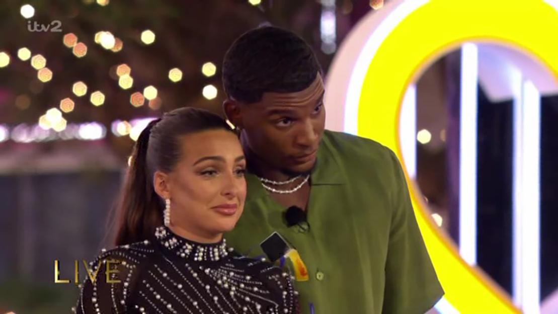 Maya Jama interviews Love Island finalists Toni and Cach, and Harrison and Lauren.