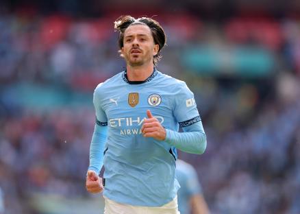 Jack Grealish of Manchester City in a soccer match.