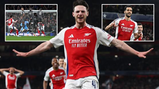 Arsenal 3 Real Madrid 0: Sensational Rice scores first TWO free-kicks of his career as Gunners have one foot in semis