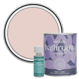 Rust-Oleum bathroom tile paint in Pink Champagne, 750ml.