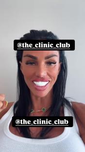 Katie Price Instagram Story promoting @the_clinic_club.