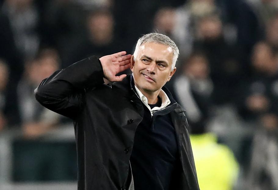 Jose Mourinho at a soccer match.