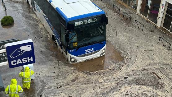 Where are the floods in Southern France and is it safe to travel to Lower Normandy, Nice and the French Riviera?
