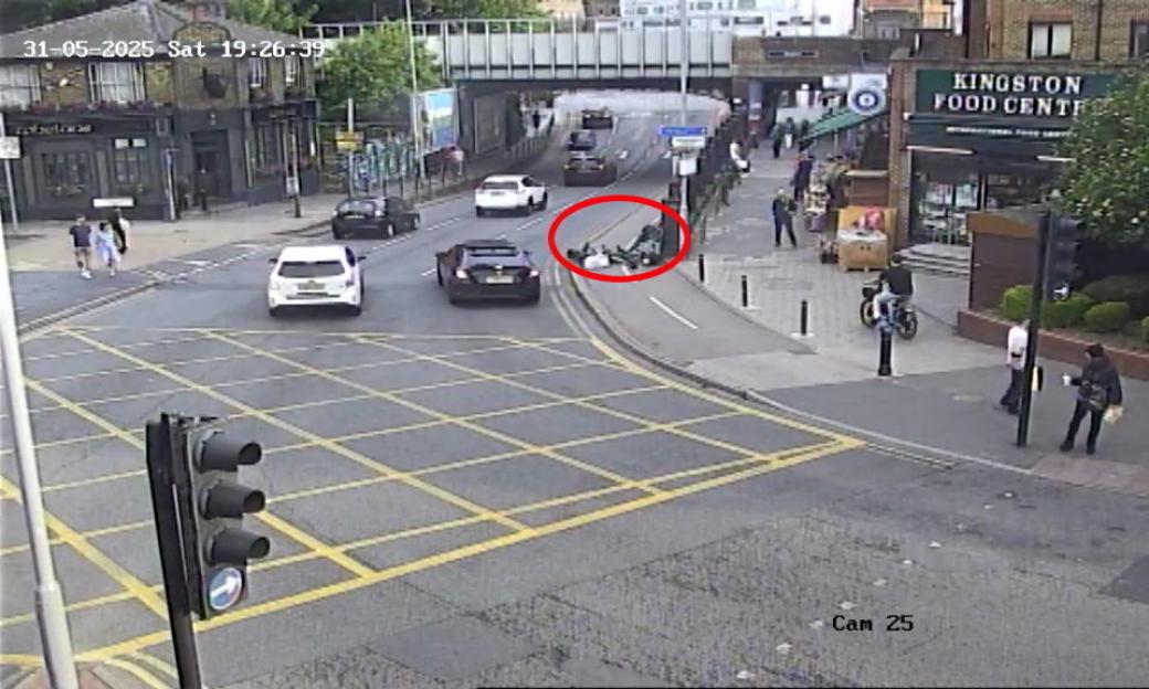 Shocking moment dad was hit by E-bike leaving him "hours from death"