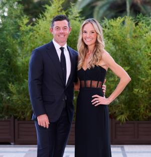 Rory McIlroy and his wife Erica at the 2023 Ryder Cup Gala Dinner.