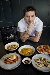 Brooklyn Beckham's Uber Eats menu featuring five dishes.