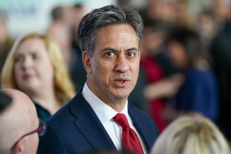 Ed Miliband speaking at an event.