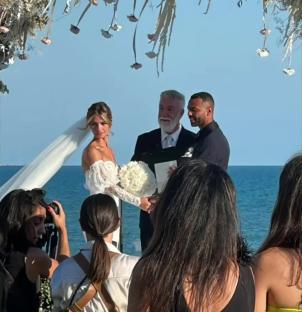 Wedding ceremony on the beach.