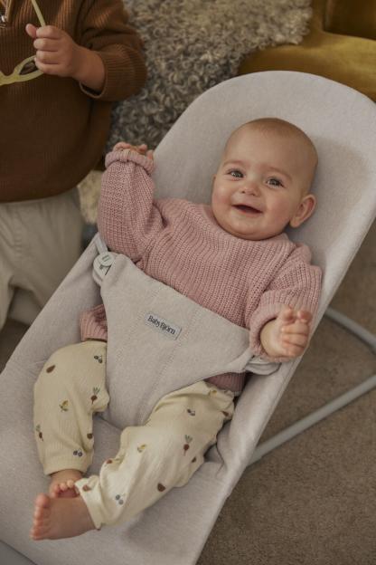 Baby in Baby Bjorn Bouncer.