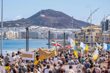 Enough is enough!’ chant raging anti-tourist protesters as thousands flood the streets in Canary Islands