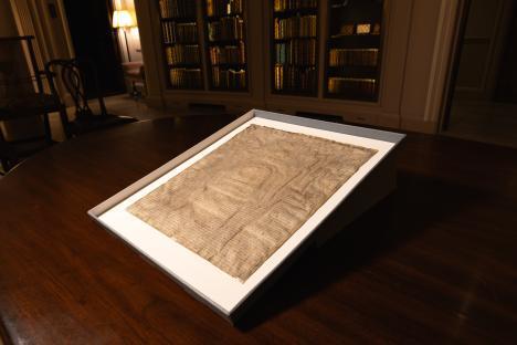 1300 Magna Carta displayed in a frame.